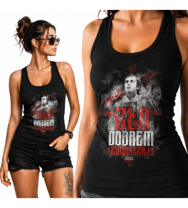 Damski tank-top ZŁO DOBREM ZWYCIĘŻAJ